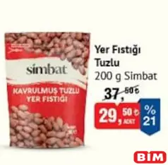 SİMBAT YER FISTIĞI TUZLU 200 G SİMBAT YER FISTIĞI TUZLU 200 G